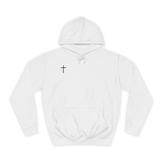 Unisex College Hoodie with Inspirational Cross Design